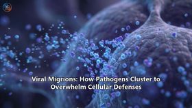 Viral Migrions: How Pathogens Cluster to Overwhelm Cellular Defenses