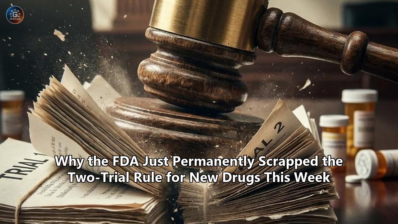 Why the FDA Just Permanently Scrapped the Two-Trial Rule for New Drugs This Week