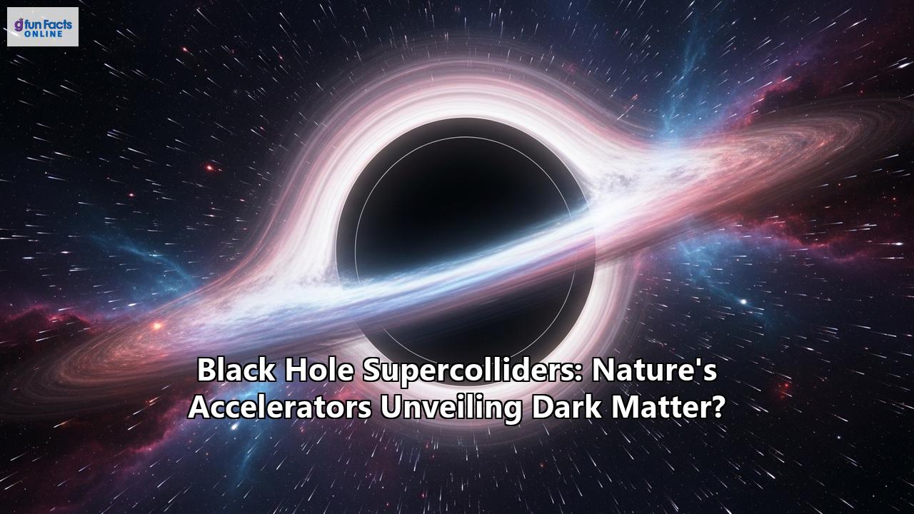 Black Hole Supercolliders: Nature's Accelerators Unveiling Dark Matter?
