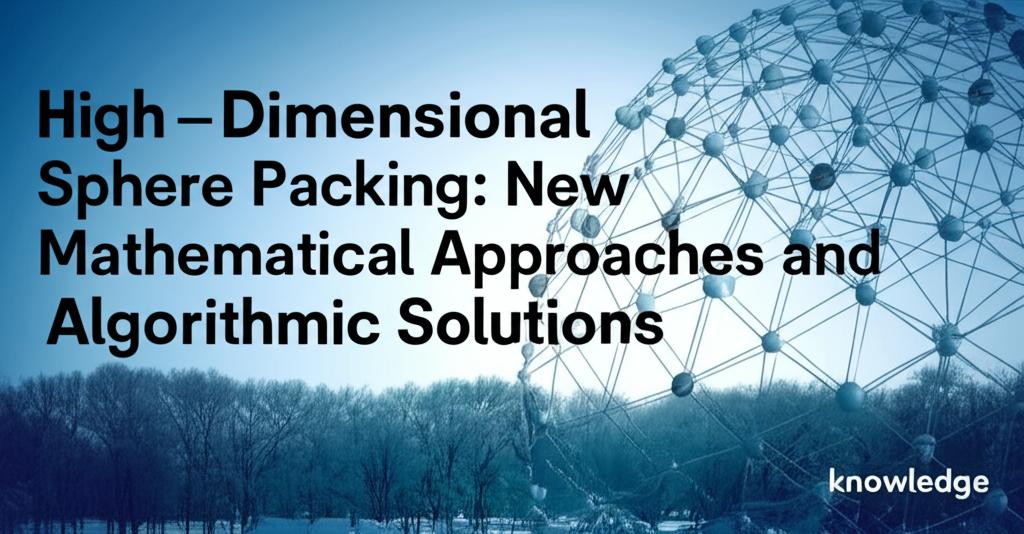 High-Dimensional Sphere Packing: New Mathematical Approaches and Algorithmic Solutions