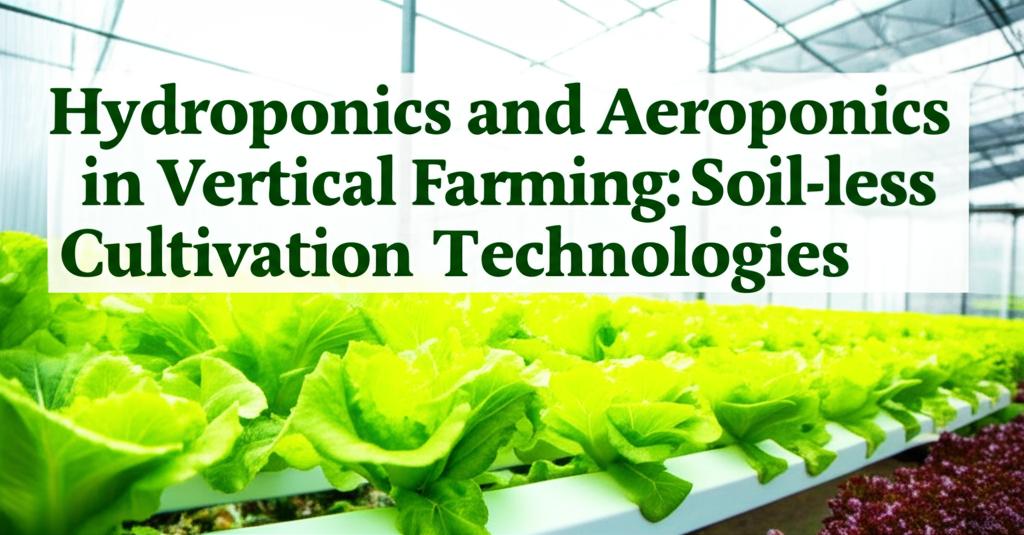 Hydroponics and Aeroponics in Vertical Farming: Soil-less Cultivation Technologies