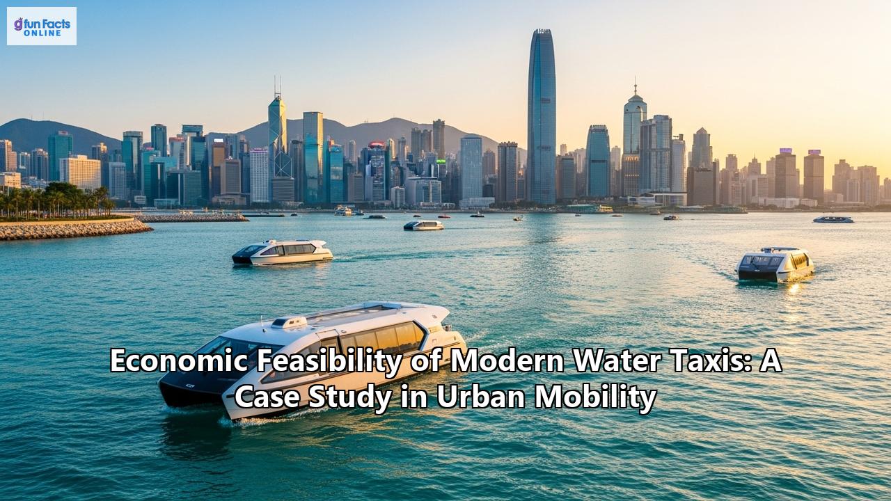 Economic Feasibility of Modern Water Taxis: A Case Study in Urban Mobility