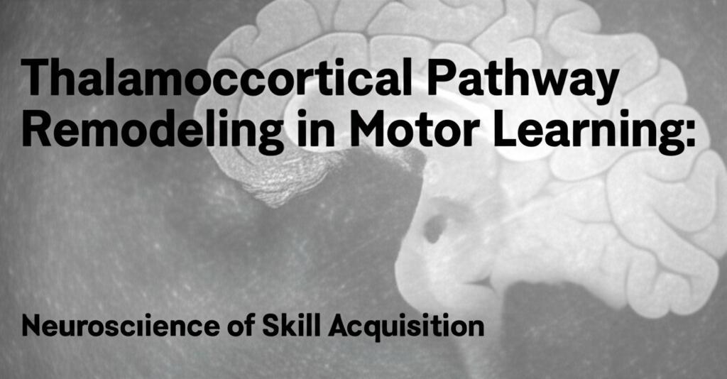 Thalamocortical Pathway Remodeling in Motor Learning: Neuroscience of Skill Acquisition