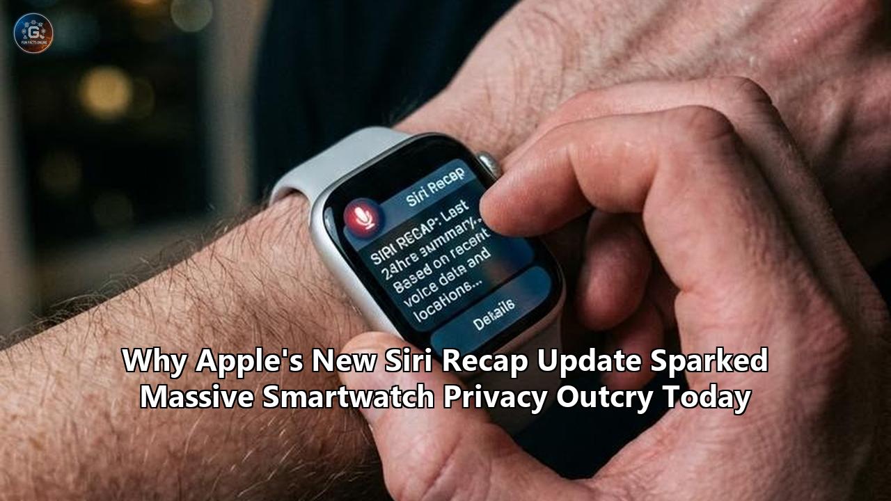 Why Apple's New Siri Recap Update Sparked Massive Smartwatch Privacy Outcry Today