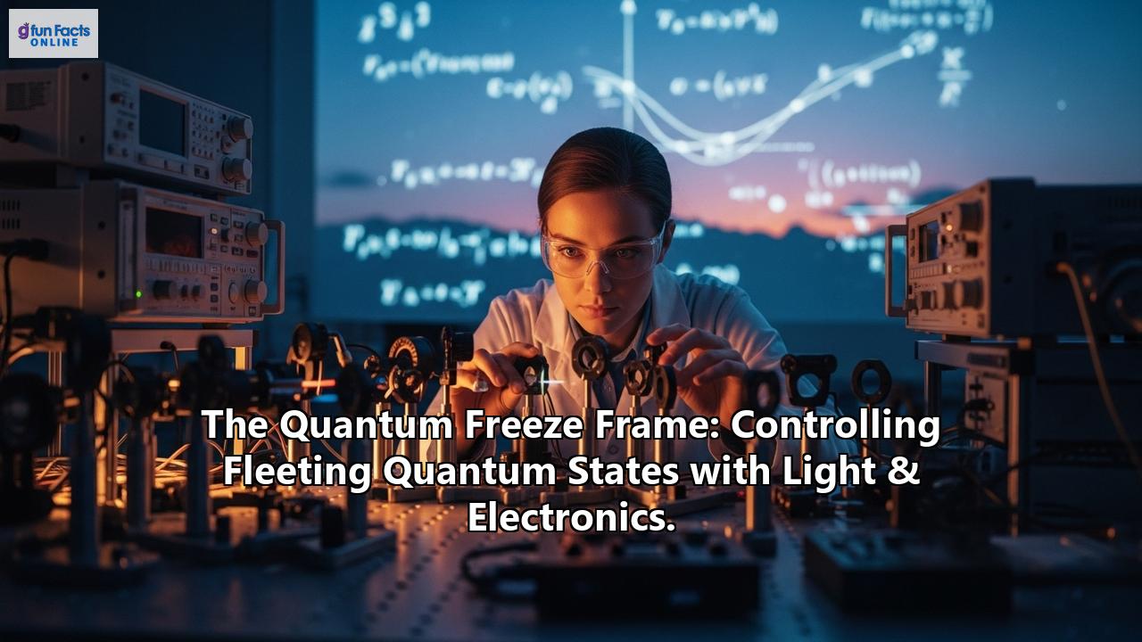 The Quantum Freeze Frame: Controlling Fleeting Quantum States with Light & Electronics.