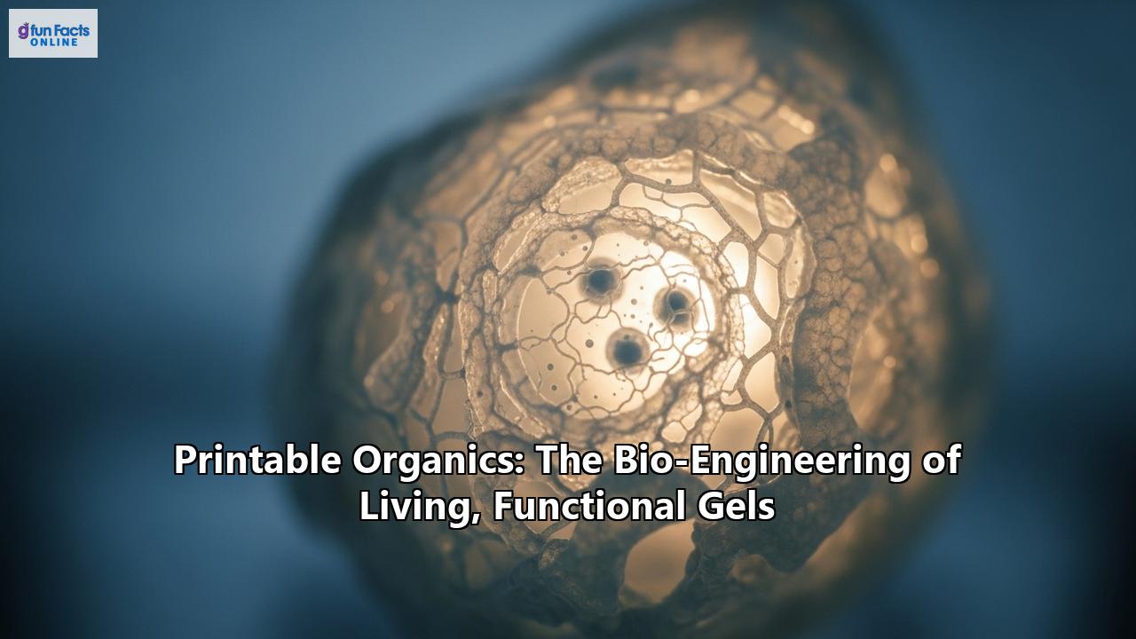 Printable Organics: The Bio-Engineering of Living, Functional Gels