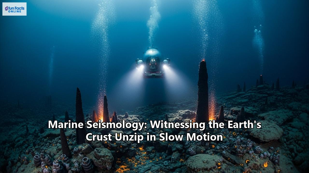 Marine Seismology: Witnessing the Earth's Crust Unzip in Slow Motion