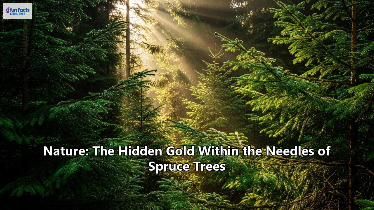 Nature: The Hidden Gold Within the Needles of Spruce Trees