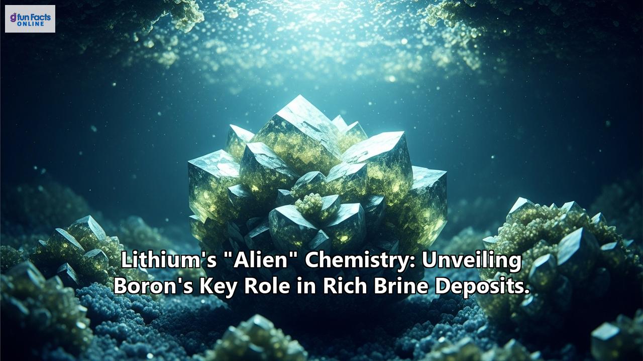 Lithium's "Alien" Chemistry: Unveiling Boron's Key Role in Rich Brine Deposits.