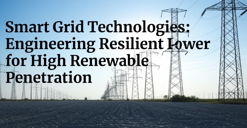 Smart Grid Technologies: Engineering Resilient Power Systems for High Renewable Penetration